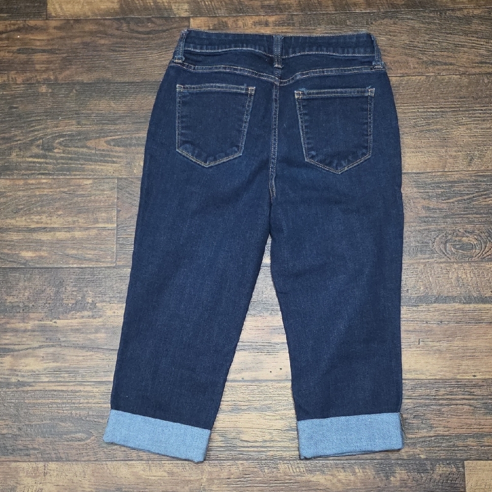 2 Pair Of St. John's Bay Dark Blue Straight Leg Jeans - Picture 6 of 7